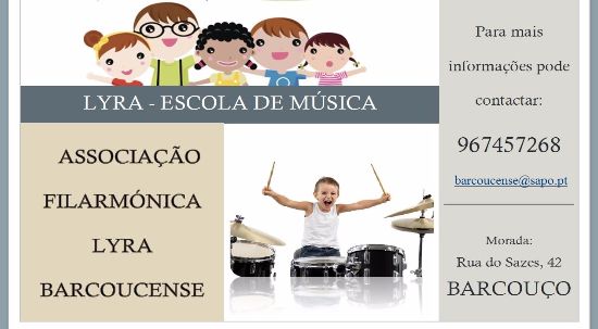 Lyra Barcoucense abre inscrições para escola de música